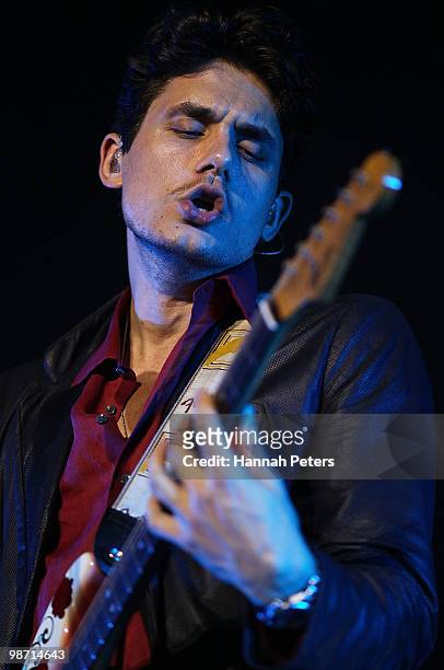John Mayer performs on stage at Vector Arena on April 28, 2010 in Auckland, New Zealand.