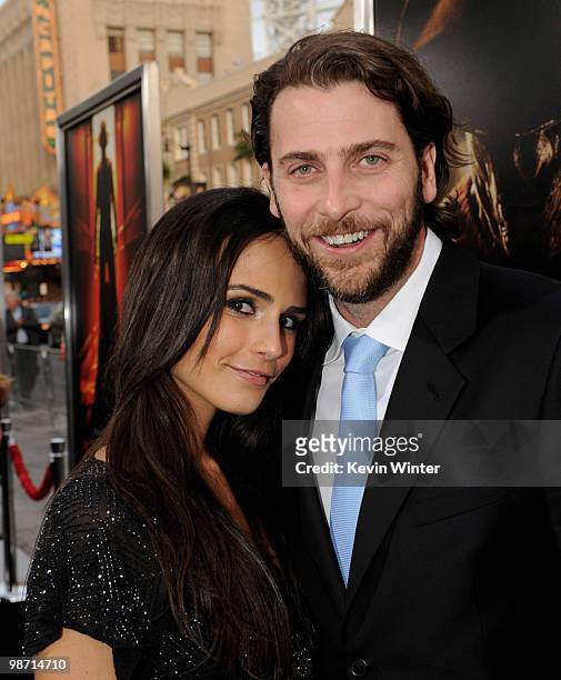 Actress Jordana Brewster and producer Andrew Form arrive at the premiere of New Line's "A Nightmare on Elm Street" at the Chinese Theater on April...