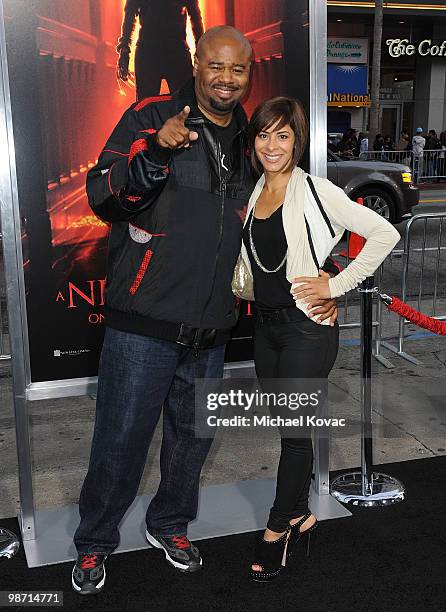 Actor Chi McBride and guest attend the Los Angeles premiere of 'A Nightmare On Elm Street' at Grauman's Chinese Theatre on April 27, 2010 in...