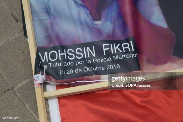 Poster that opposes the torture of the Moroccan police, especially the torture and subsequent death of the fish seller Mohsen Fikri that unleashed a...