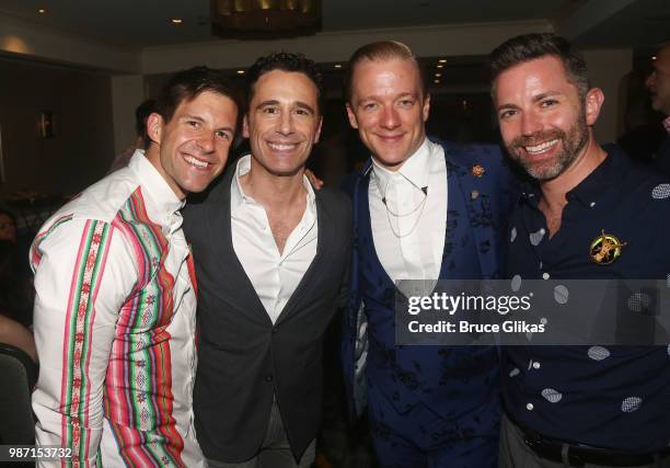 Charlie Williams, Choreographer Christopher Gattelli, Ryan Worsing and Associate Choreographer Mark Myars pose at the Opening Night Party for 'The...