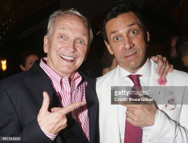 Bob Mackie and Michael Berresse pose at the Opening Night Paty for 'The Cher Show' Pre-Broadway Premiere at Hotel Allegro on June 28, 2018 in...