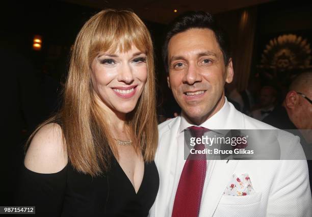 Emily Skinner and Michael Berresse pose at the Opening Night Paty for 'The Cher Show' Pre-Broadway Premiere at Hotel Allegro on June 28, 2018 in...