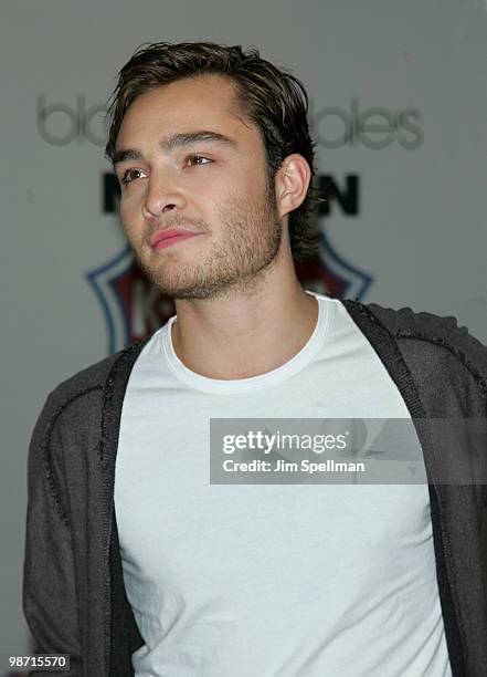 Ed Westwick attends the debut of K-Swiss remastered classic sneakers at Bloomingdale's on June 18, 2009 in New York City.