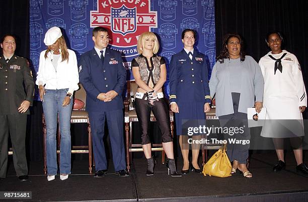 Army Sgt. First Class Katherine Perez from Staten Island, New York, Mary J. Blige, Air Force Staff Sgt. Richard Duken from Louisiana, Britney Spears,...