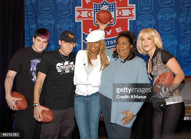 Paul Thomas and Joel Madden of Good Charlotte, Mary J. Blige, Aretha Franklin and Britney Spears