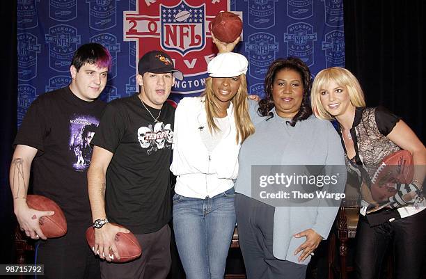 Paul Thomas and Joel Madden of Good Charlotte, Mary J. Blige, Aretha Franklin and Britney Spears