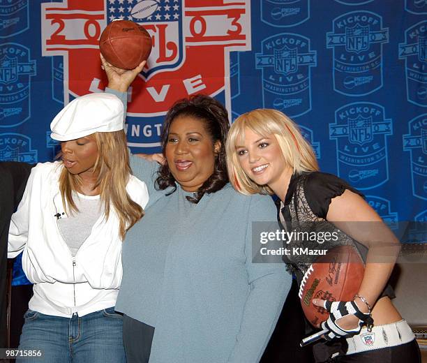 Mary J. Blige, Aretha Franklin and Britney Spears