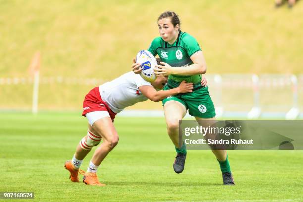 Eve Higgins of Ireland during the Grand Prix Series - Rugby Seven match between Ireland and Poland on June 29, 2018 in Marcoussis, France.