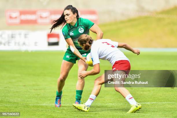 Lucy Mulhall of Ireland during the Grand Prix Series - Rugby Seven match between Ireland and Poland on June 29, 2018 in Marcoussis, France.