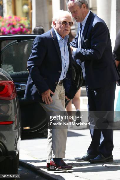 David Jason seen visiting the G.F. Trumper barbers and perfumes store in Mayfair on June 29, 2018 in London, England.
