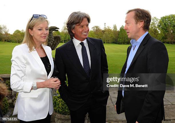 Richard and Jackie Caring and Geordie Greig attend an American Ballet Cocktail Reception, at the American Ambassador's Residence on April 27, 2010 in...