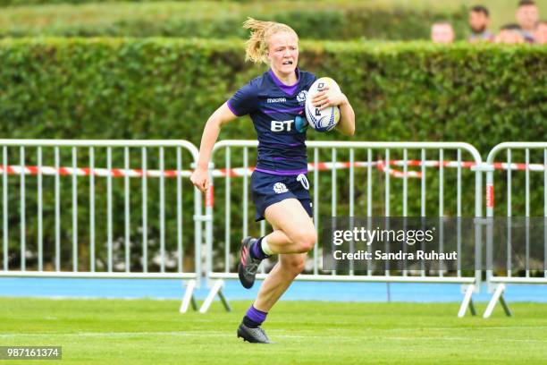 Elizabeth Musgrove of Scotland during the Grand Prix Series - Rugby Seven match between Wales and Scotland on June 29, 2018 in Marcoussis, France.