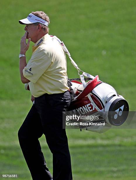 Colin Montgomerie of Scotland during the pro-am event prior to the Open de Espana at the Real Club de Golf on April 28, 2010 in Seville, Spain.