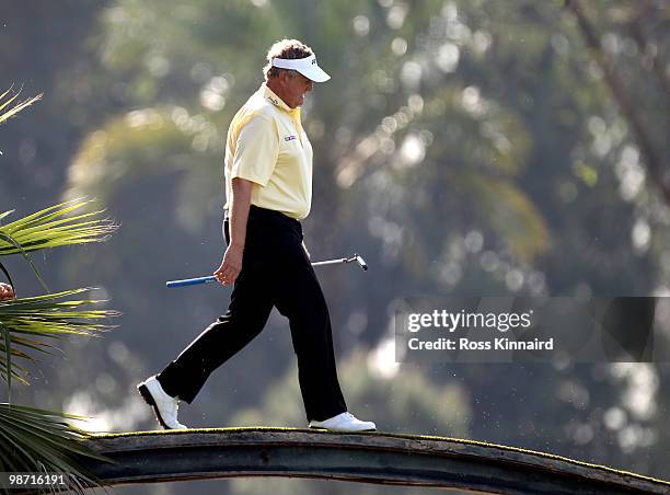 Colin Montgomerie of Scotland during the pro-am event prior to the Open de Espana at the Real Club de Golf on April 28, 2010 in Seville, Spain.