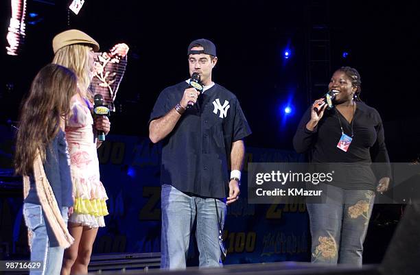 Dylan Rodolph and Britney Spears with Z100's Carson Daly and Shelley Wade