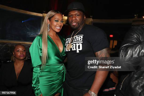 Lala Anthony and 50 Cent attend "Power" Season 5 Premiere - After Party at Cipriani 42nd Street on June 28, 2018 in New York City.