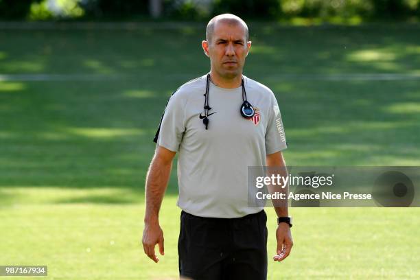 Leonardo Jardim coach of Monaco during first training session of new season 2018/2019 on June 29, 2018 in Monaco, Monaco.