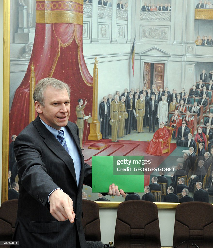 Belgian former prime minister Yves Leter