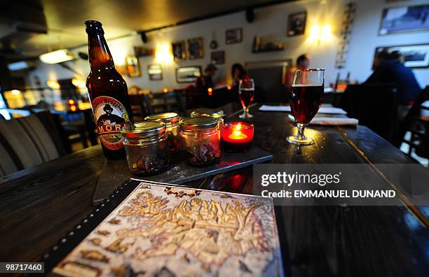 Smoked puffin dish and local beer are on display at Icelandic chef Eythor Halldorsson's Icelandic Bar restaurant in Reykjavik, April 23, 2010....