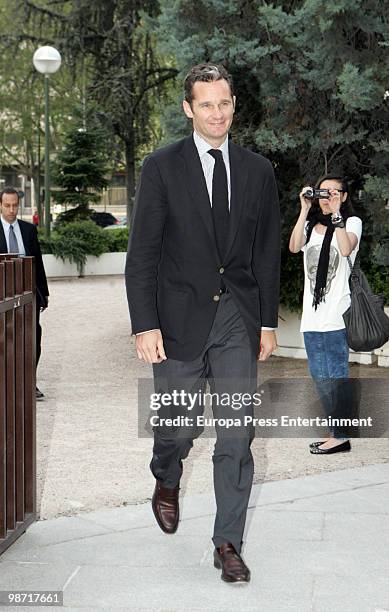 Inaki Urdangarin attends the funeral service of former International Olympic Committee president Juan Antonio Samaranch at San Fernando Church on...