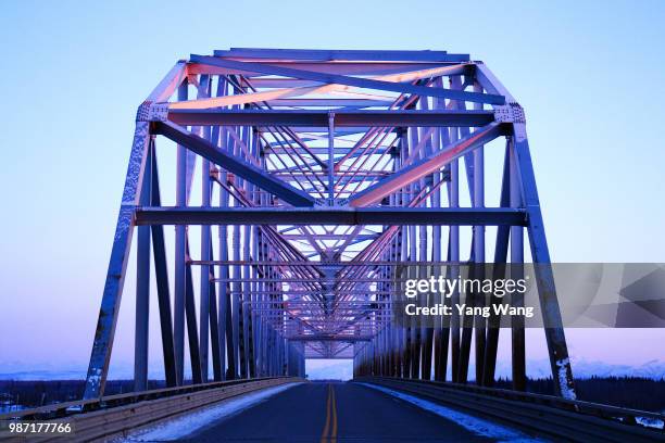 Nenana River Bridge On George Parks Highway, Stock-Foto