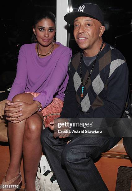 Fashion designer Rachel Roy and Russell Simmons attend the after party for NOWNESS & Arthouse Films' special screening of Jean-Michel Basquiat: The...