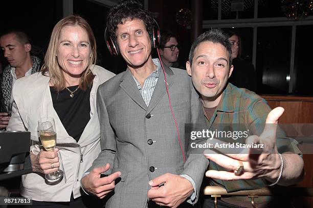 Director Tamra Davis, husband Mike D and Adam Horovitz of the Beastie Boys attend the after party for NOWNESS & Arthouse Films' special screening of...