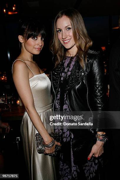 Actress Nicole Richie and guest attend Dior & Vogue Celebrate the Charlize Theron Africa Outreach Project at Soho House on April 27, 2010 in West...