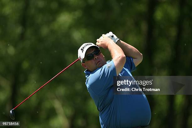 Kevin Staler hits a shot during the final round of the Zurich Classic at TPC Louisiana on April 25, 2010 in Avondale, Louisiana.