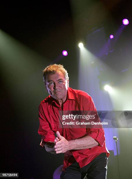 Ian Gillan of Deep Purple performs on stage during their concert at the Sydney Entertainment Centre on April 28, 2010 in Sydney, Australia.