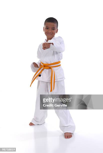 fun activity - kids martial arts stock pictures, royalty-free photos & images