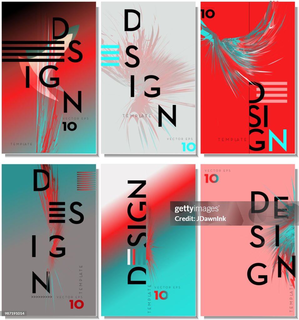 New Design Sample Set Of Modern Design Templates With Sample Text With Trendy Typography ...