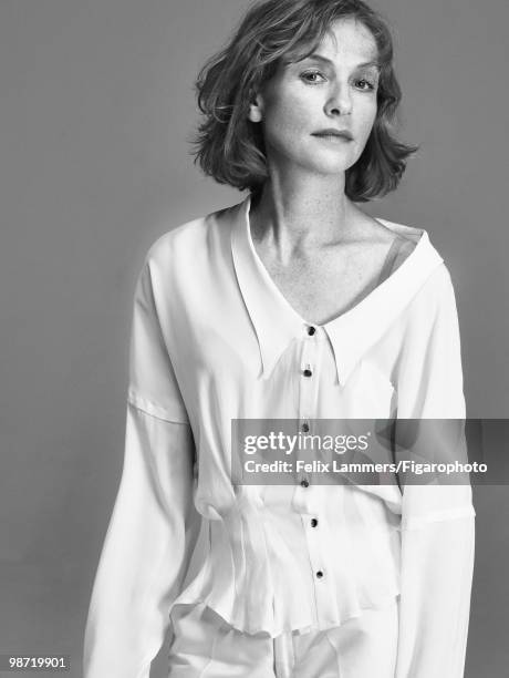 Actress Isabelle Huppert at a portrait session in 2009 for Madame Figaro Magazine. Published image. CREDIT MUST READ: Felix...