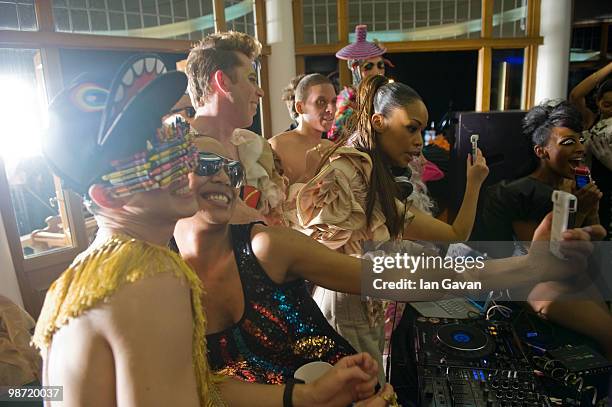 Atmosphere behind the scenes of a video shoot for the new Alexandra Burke single 'All Night Long', featuring Pitbull, on March 27, 2010 in London,...