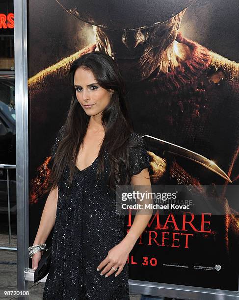 Actress Jordana Brewster attends the Los Angeles premiere of 'A Nightmare On Elm Street' at Grauman's Chinese Theatre on April 27, 2010 in Hollywood,...