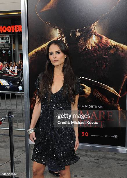 Actress Jordana Brewster attends the Los Angeles premiere of 'A Nightmare On Elm Street' at Grauman's Chinese Theatre on April 27, 2010 in Hollywood,...