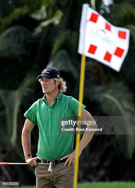 Chris Wood of England during the pro-am event prior to the Open de Espana at the Real Club de Golf on April 28, 2010 in Seville, Spain.