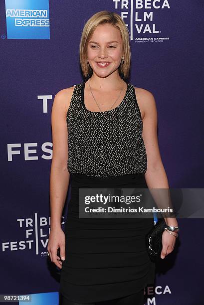 Abbie Cornish attends the "The Killer Inside Me" premiere during the 9th Annual Tribeca Film Festival at the SVA Theater on April 27, 2010 in New...