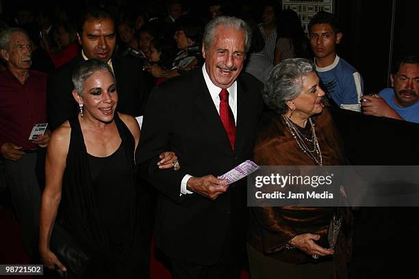 Mexican actor Marcos Valdes nominated of the Best Actor Award, walks by the Red carpet during the Ceremony of the 40th Diosas de Plata awards of the...