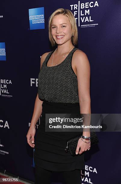 Abbie Cornish attends the "The Killer Inside Me" premiere during the 9th Annual Tribeca Film Festival at the SVA Theater on April 27, 2010 in New...