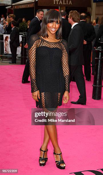 Alexandra Burke attends the Gala Premiere of 'The Back-Up Plan' at the Vue Leicester Square on on April 28, 2010 in London, England.