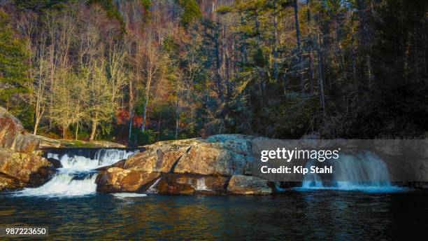 upper falls at linville gorge - kip imagens e fotografias de stock