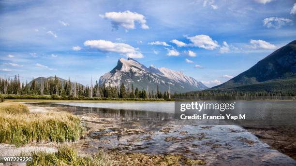 vermillion lakes - vermillion stock pictures, royalty-free photos & images