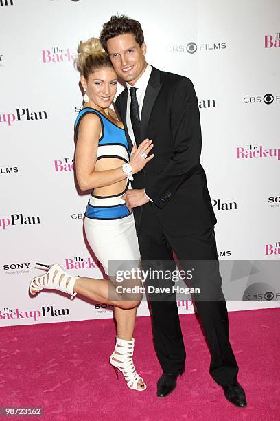 Hofit Golan and Stephen Bowman arrive at the UK premiere of 'The Back Up Plan' held at the Vue West End on April 28, 2010 in London, England.