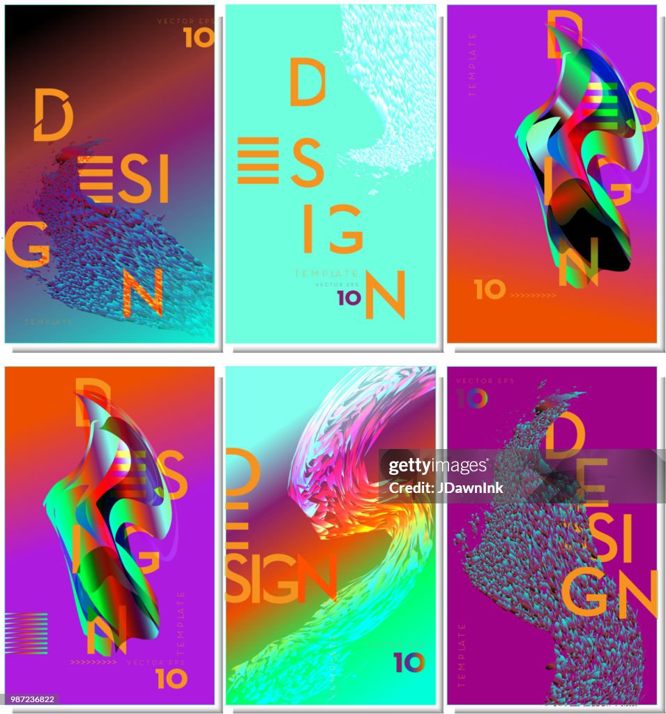 New Design Sample Set Of Modern Design Templates With Sample Text With Trendy Typography ...