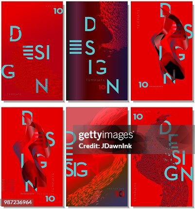 New Design Sample Set Of Modern Design Templates With Sample Text With Trendy Typography ...