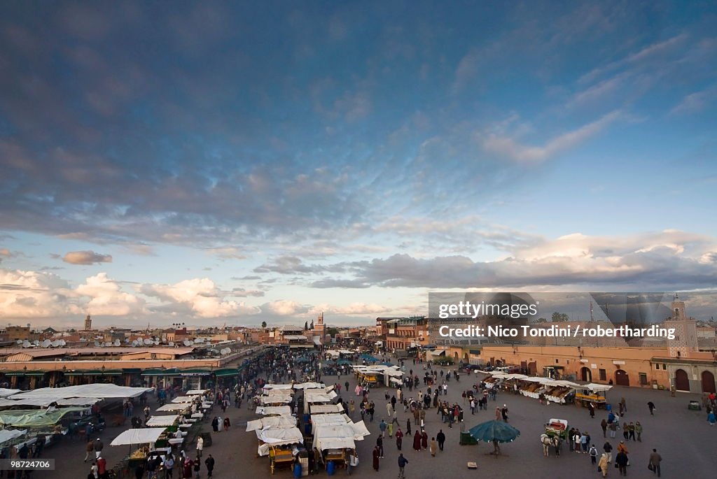 Place Jemaa El Fna (Djemaa El Fna), UNESCO World Heritage Site, Marrakesh (Marrakech), Morocco, North Africa, Africa