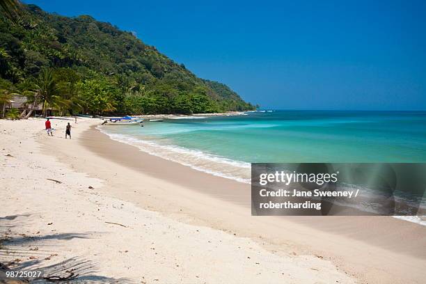 cocalto beach, parque national jeanette kawas, punta sal, tela, honduras, central america - honduras stockfoto's en -beelden