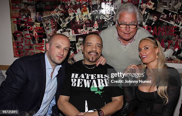 Fabrizio Sotti, Ice-T, Sileano Marchetto and CoCo attend Sotti's birthday party at Scuderia on April 27, 2010 in New York City.